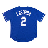 Los Angeles Dodgers Mens Jersey Lasorda #2 Mitchell & Ness Cooperstown Mesh Batting Practice