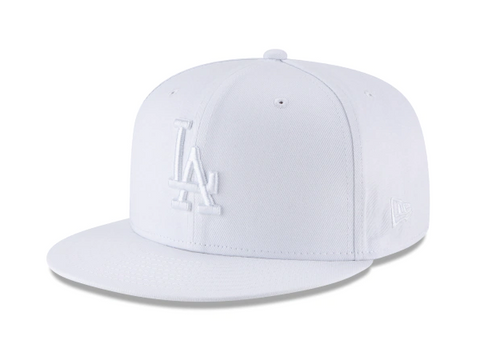 Los Angeles Dodgers Snapback New Era 9Fifty All White Cap Hat