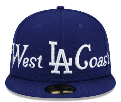 Los Angeles Dodgers Fitted New Era 59Fifty City Nickname West Coast Cap Hat Grey UV