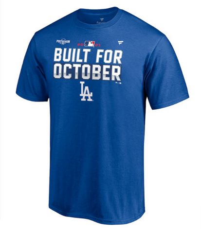 Los Angeles Dodgers Mens T-Shirt Fanatics 2021 Postseason Locker Room