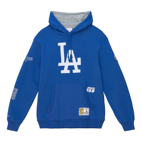 Los Angeles Dodgers Mens Mitchell & Ness Origins Fleece Hoodie Blue