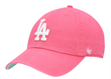 Los Angeles Dodgers Strapback '47 Brand Berry Clean Up Adjustable Cap Hat Lime UV