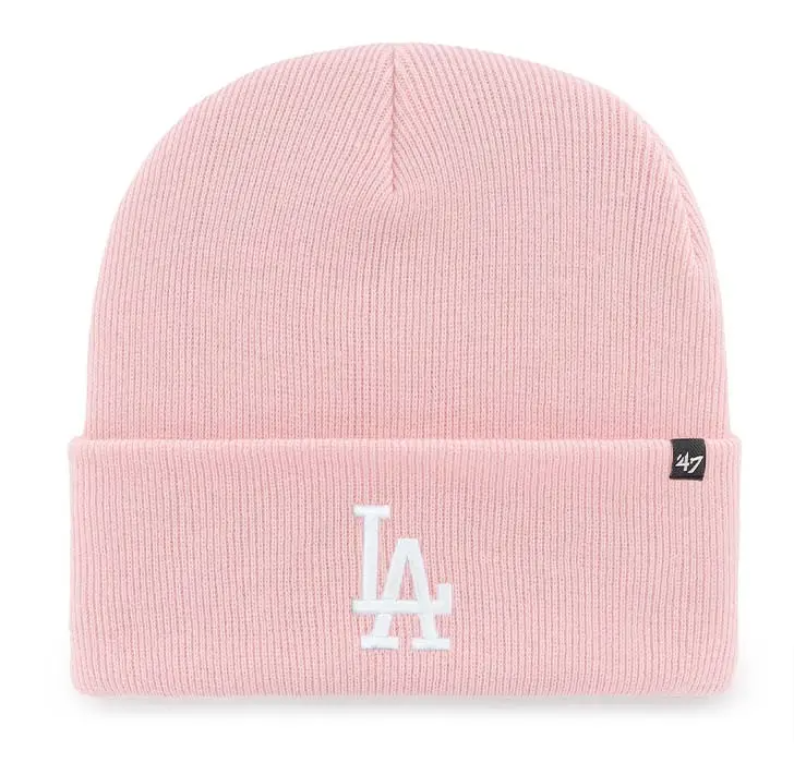 Los Angeles Dodgers Beanie Knit 47 Brand Fold Pink - THE 4TH QUARTER