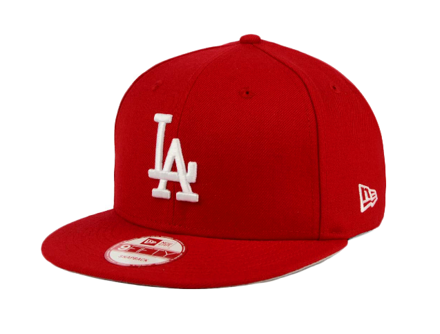 Los Angeles Dodgers Snapback New Era 9FIFTY Logo Red Cap Hat Grey UV - THE 4TH QUARTER