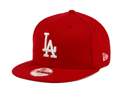 Los Angeles Dodgers Snapback New Era 9FIFTY Logo Red Cap Hat Grey UV
