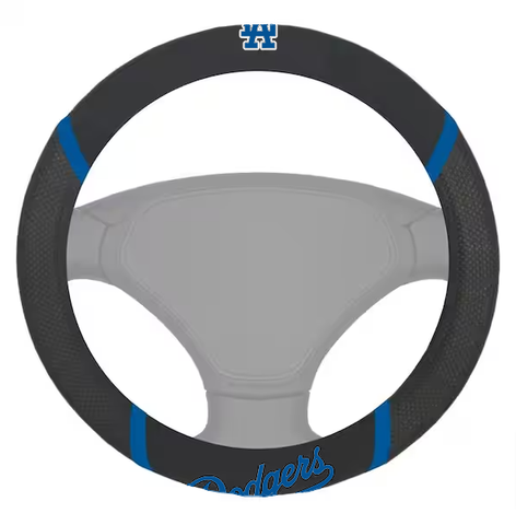 Los Angeles Dodgers Auto Mesh Suede Steering Wheel Cover
