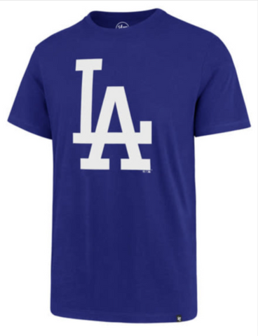Los Angeles Dodgers Mens T-Shirt '47 Brand White LA Blue Tee