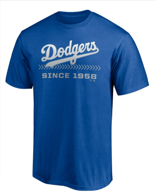 Los Angeles Dodgers Mens Fanatics Total Dedication T-Shirt Blue - THE 4TH QUARTER