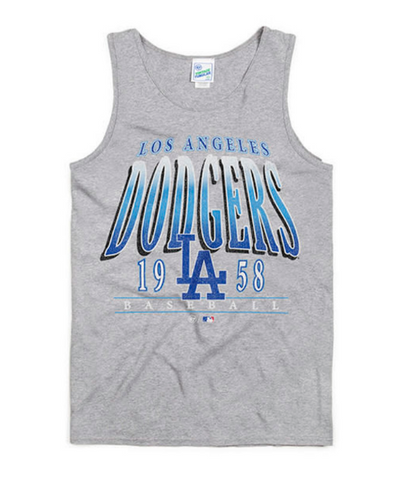 Los Angeles Dodgers Mens T-Shirt '47 Brand Vintage Tank Home Opener Heather Grey
