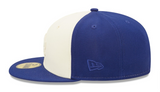 Los Angeles Dodgers Fitted New Era 59Fifty Tonal 2 Tone Hat Cream Blue Grey UV