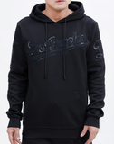 Los Angeles Dodgers Mens Sweatshirt Pro Standard Triple Black Logo Hoodie