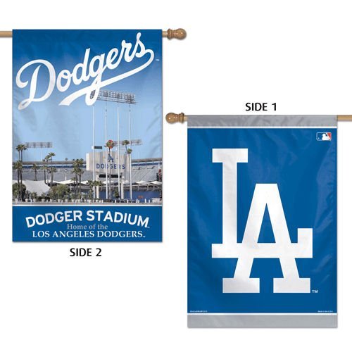 Los Angeles Dodgers 2 Sided Stadium Vertical Flag 28 x 40" - THE 4TH QUARTER