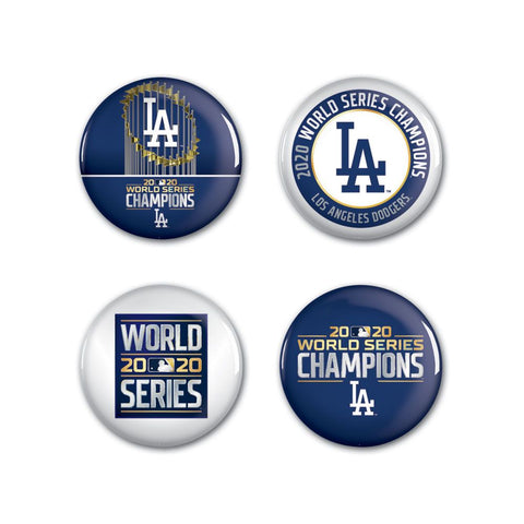 Los Angeles Dodgers 2020 World Series Champions 4pk Buttons