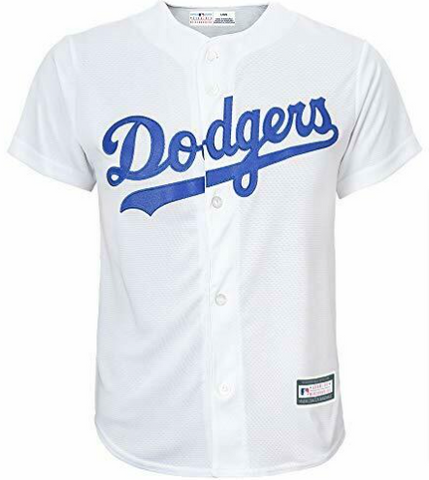 LA Dodgers Official MLB Baseball Colorblocked Henley Shirt Youth