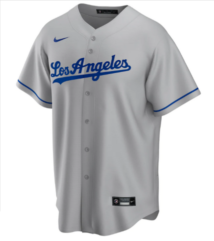 Los Angeles Dodgers Youth Cool Base Replica Jersey Grey