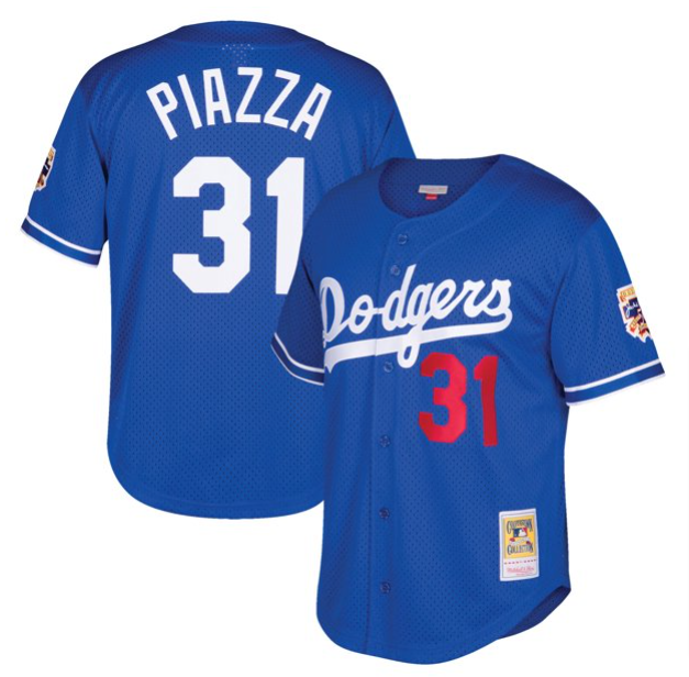 Los Angeles Dodgers Kids (4-7) Mitchell & Ness Mike Piazza Cooperstown Replica Jersey - THE 4TH QUARTER