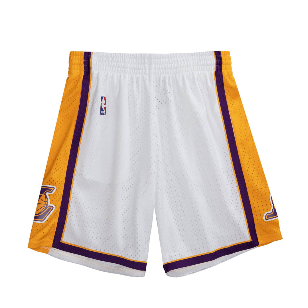 Los Angeles Lakers Mens Mitchell & Ness 2009-10 Swingman Shorts White - THE 4TH QUARTER