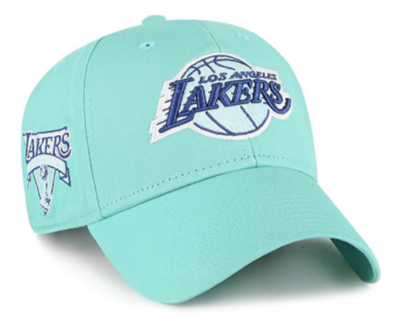 Los Angeles Lakers Adjustable '47 Brand MVP Cap Hat Strapback Teal - THE 4TH QUARTER