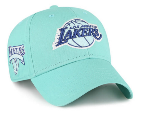 Los Angeles Lakers Adjustable '47 Brand MVP Cap Hat Strapback Teal
