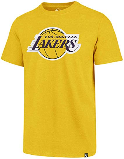 Los Angeles Lakers Mens T-Shirt 47 Brand Club Tee Yellow - THE 4TH QUARTER