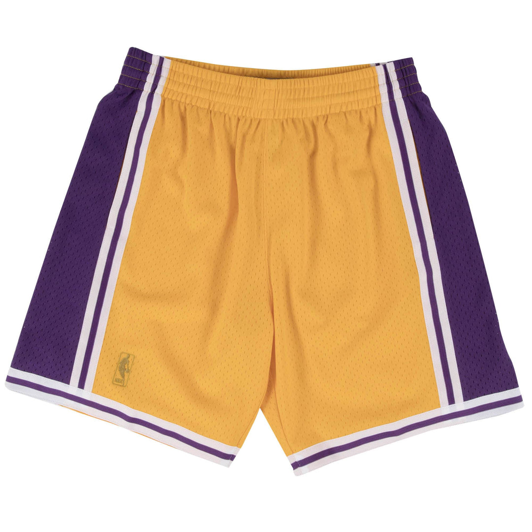 Los Angeles Lakers Mens Mitchell & Ness 96-97 Hardwood Classics Swingman Shorts - THE 4TH QUARTER