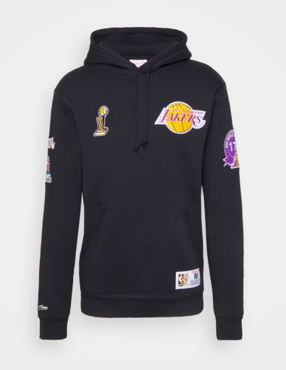 Los Angeles Lakers Men's Sweatshirt Mitchell & Ness Champ City Pullover Hoodie Black - THE 4TH QUARTER