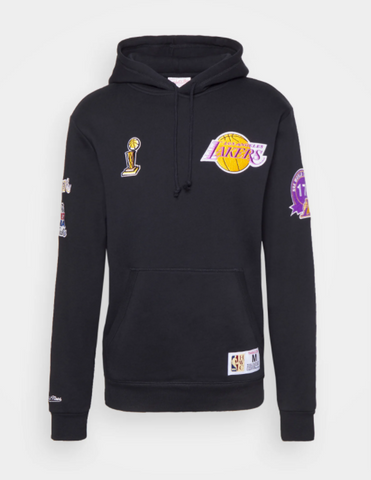 Los Angeles Lakers Men's Sweatshirt Mitchell & Ness Champ City Pullover Hoodie Black