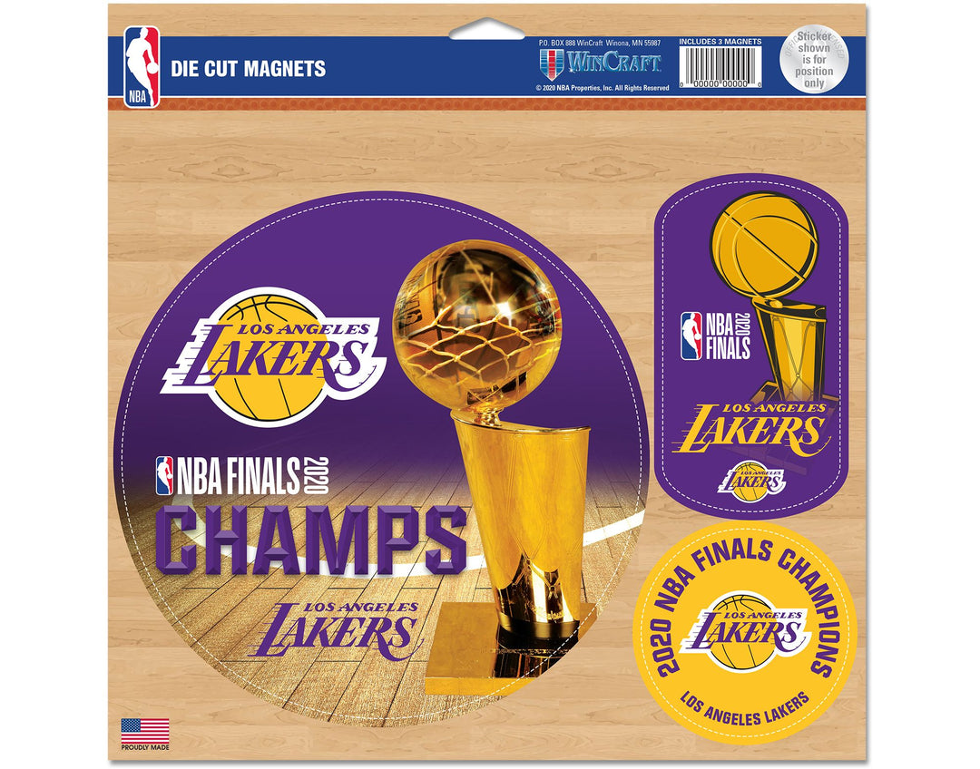 Los Angeles Lakers NBA 2020 Champions Die Cut Magnets - THE 4TH QUARTER