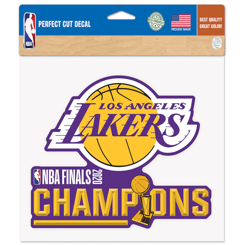 Los Angeles Lakers NBA 2020 Champions Perfect Cut Decal 8" X 8"in