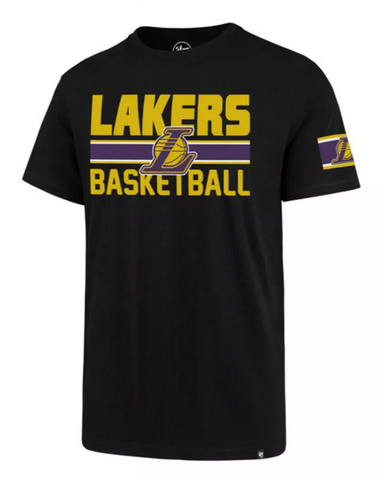 Los Angeles Lakers Mens T-Shirt 47 Brand Half Court Tee Black