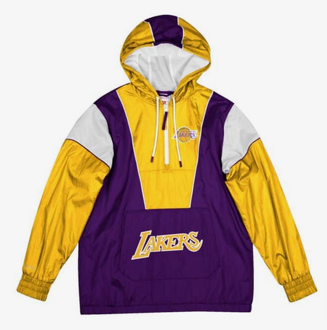 Los Angeles Lakers Mens Jacket Mitchell & Ness Highlight Reel Hoodie Windbreaker