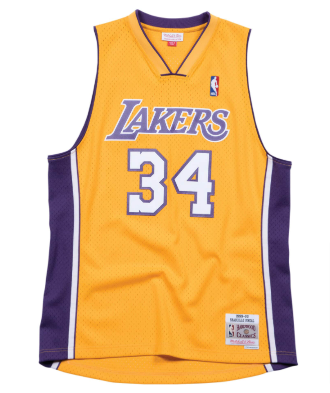 Los Angeles Lakers Mens Jersey Mitchell & Ness #34 Shaquille O'Neal 19 –  THE 4TH QUARTER