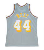 Los Angeles Lakers Mens Jersey Mitchell & Ness #44 Jerry West 1971-72 75th Silver Swingman