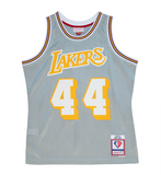 Los Angeles Lakers Mens Jersey Mitchell & Ness #44 Jerry West 1971-72 75th Silver Swingman
