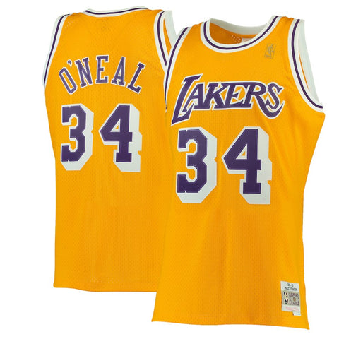 Los Angeles Lakers Mens Jersey Mitchell & Ness 96-97 #34 Shaquille O'Neal Swingman - THE 4TH QUARTER