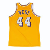 Los Angeles Lakers Mens Jersey Mitchell & Ness #44 Jerry West 1971-72 Yellow