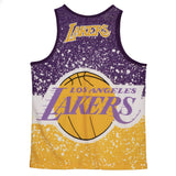 Los Angeles Lakers Mens Mitchell & Ness Jumbotron Sublimated Tank