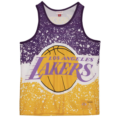 Los Angeles Lakers Mens Mitchell & Ness Jumbotron Sublimated Tank
