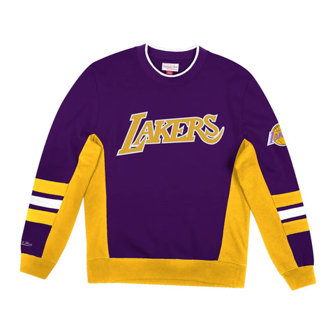 Los Angeles Lakers Mitchell & Ness Home Town Champs Crew Sweatshirt Purple