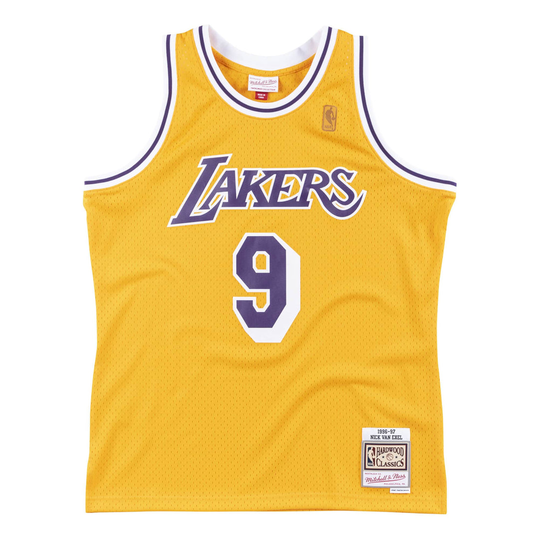 Los Angeles Lakers Mens Jersey Mitchell & Ness 1996-97 # 9 Nick Van Exel Gold - THE 4TH QUARTER