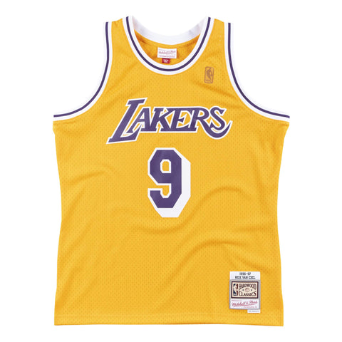 Los Angeles Lakers Mens Jersey Mitchell & Ness 1996-97 # 9 Nick Van Exel Gold