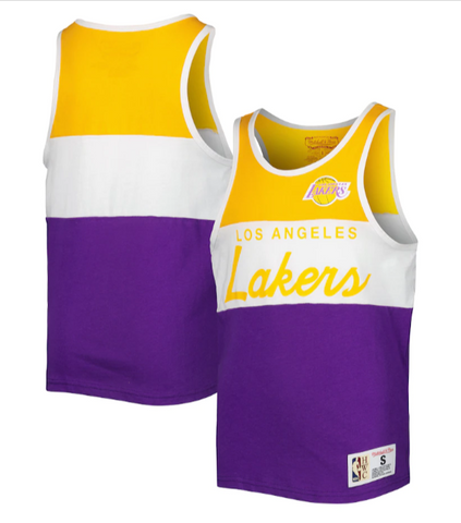 Los Angeles Lakers Youth Mitchell & Ness Script Cotton Tank Top