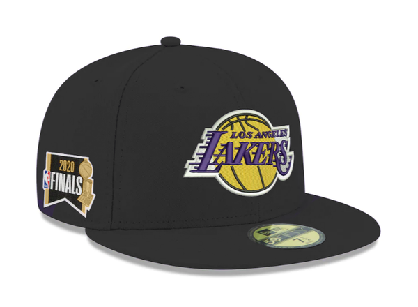 NWT LA Lakers New Era 2020 NBA Finals Champs AOL 59FIFTY Fitted Hat 7 5/8 7  3/4