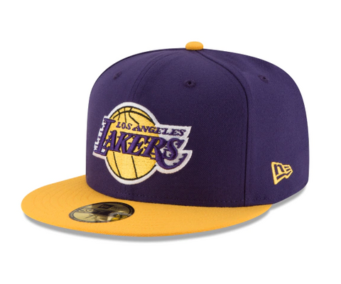Los Angeles Lakers Fitted New Era 59Fifty Purple Yellow Cap Hat
