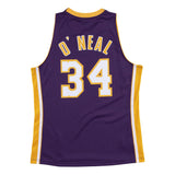 Los Angeles Lakers Mens Jersey Mitchell & Ness #34 Shaquille O'Neal 1999-00 Swingman Purple