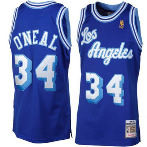 Los Angeles Lakers Youth Jersey Mitchell & Ness #34 Shaquille O'Neal Royal Blue