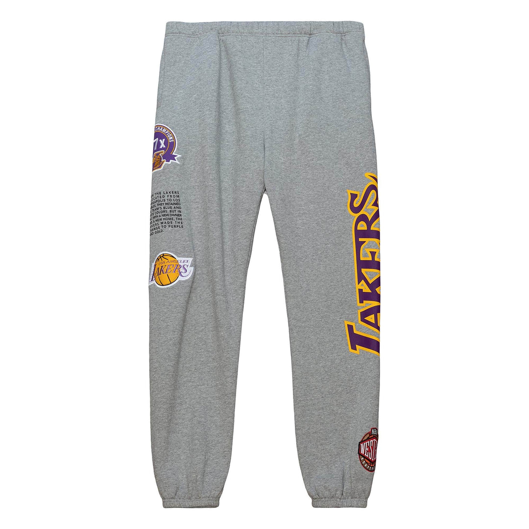 Los Angeles Lakers Mens Mitchell & Ness Origin Fleece Pant - THE 4TH QUARTER