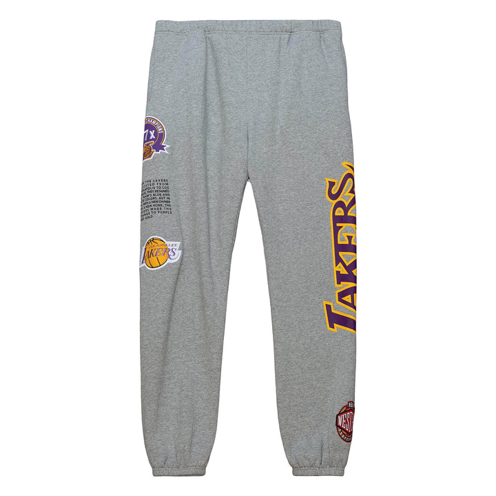 Los Angeles Lakers Mens Mitchell &amp; Ness Origin Fleece Pant - THE 4TH QUARTER