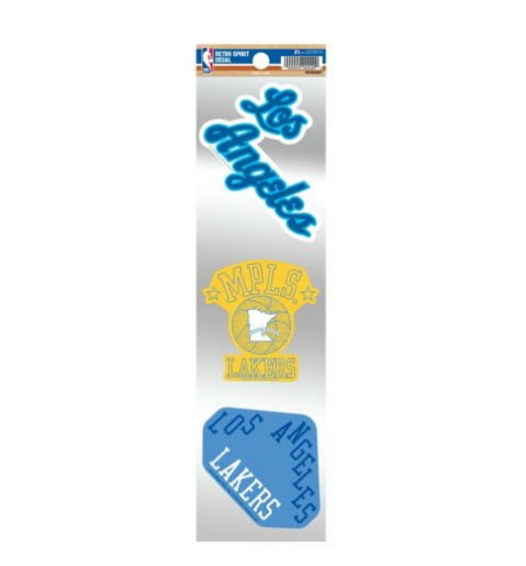 Los Angeles Lakers Retro Triple Spirit Decal 3 Pack Stickers - THE 4TH QUARTER