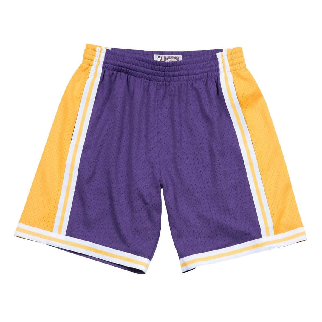 Los Angeles Lakers Mens Mitchell & Ness 1984-85 Swingman Shorts Road Purple - THE 4TH QUARTER